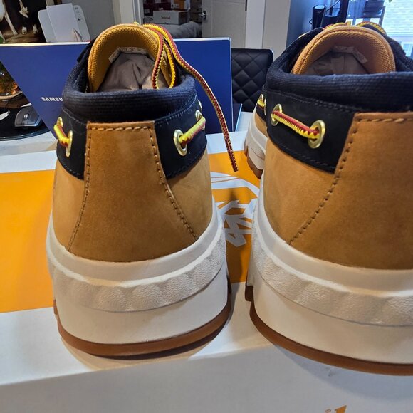 Timberland Authentic Boat Shoe Mens 12 NUBUCK OXFORD WHEAT BLACK NEW TB0A2AK5231 - Picture 6 of 10